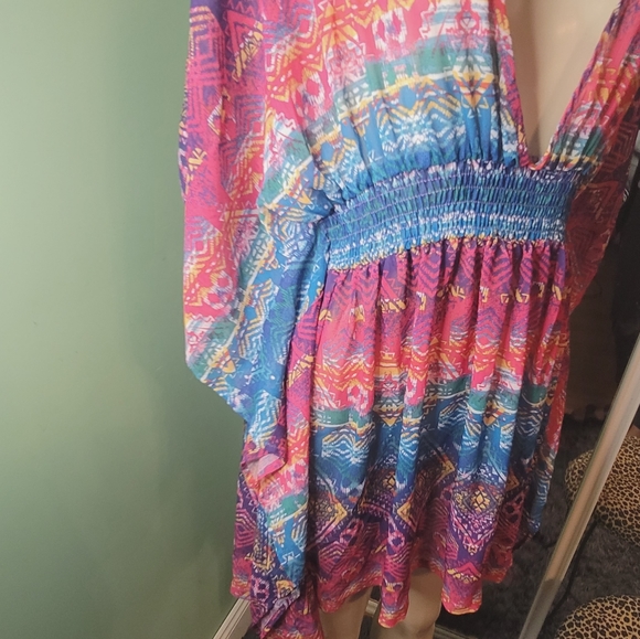 Jessica Simspon Multicolor Cutout Swimsuit Coverup - Picture 2 of 12